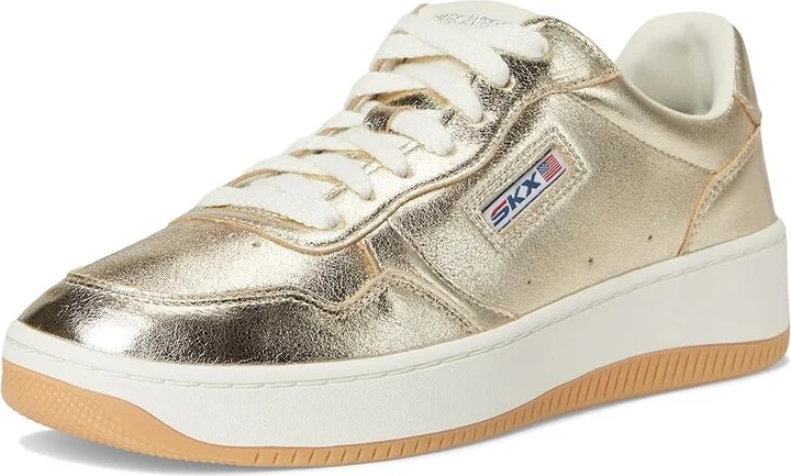 SKECHERS Sport Court 2.0-Much Metallic Women's Shoes Gold : 8 B - Medium, Textile - Image 5
