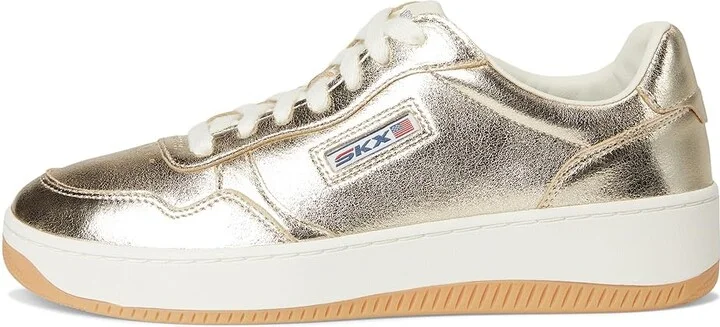 SKECHERS Sport Court 2.0-Much Metallic Women's Shoes Gold : 8 B - Medium, Textile - Image 6