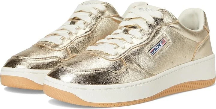 SKECHERS Sport Court 2.0-Much Metallic Women's Shoes Gold : 8 B - Medium, Textile