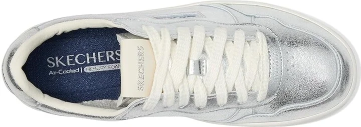 SKECHERS Sport Court 2.0-Much Metallic Women's Shoes Silver : 9.5 B - Medium, Textile - Image 2
