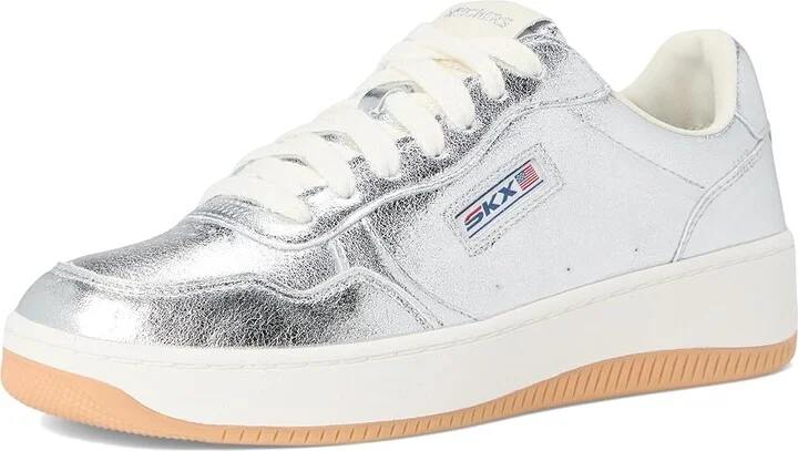 SKECHERS Sport Court 2.0-Much Metallic Women's Shoes Silver : 9.5 B - Medium, Textile - Image 5