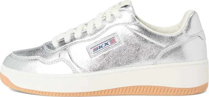 SKECHERS Sport Court 2.0-Much Metallic Women's Shoes Silver : 9.5 B - Medium, Textile - Image 6