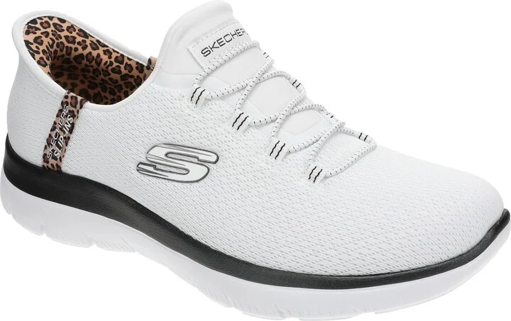 Skechers Sport Women's Women's Summits-Leopard Chic Hands Free Slip-INS Sneaker
