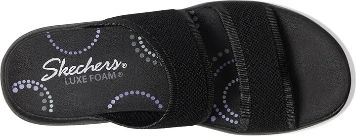 SKECHERS Sporty Slim Women's Sandals Black/Black : 8 B - Medium, Textile - Image 2