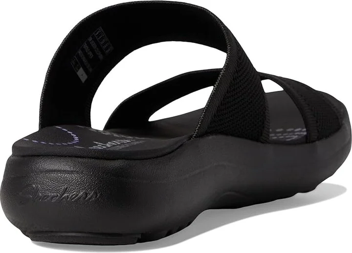 SKECHERS Sporty Slim Women's Sandals Black/Black : 8 B - Medium, Textile - Image 4