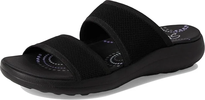 SKECHERS Sporty Slim Women's Sandals Black/Black : 8 B - Medium, Textile - Image 5