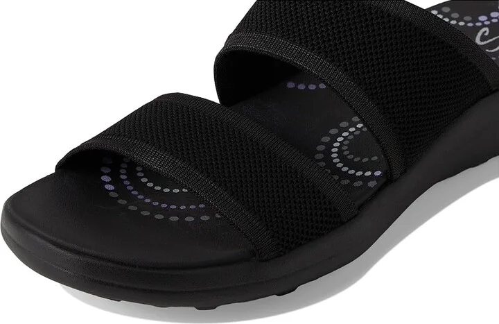 SKECHERS Sporty Slim Women's Sandals Black/Black : 8 B - Medium, Textile - Image 7