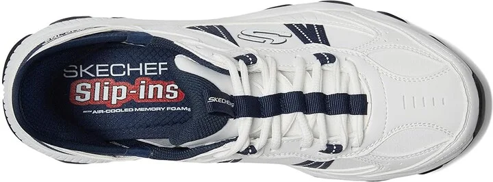 SKECHERS Stamina AT Hands Free Slip-In Sneaker Men's Shoes White/Navy : 6.5 D - Medium, Leather - Image 2
