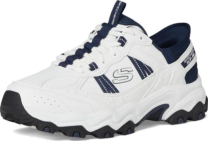 SKECHERS Stamina AT Hands Free Slip-In Sneaker Men's Shoes White/Navy : 6.5 D - Medium, Leather - Image 5