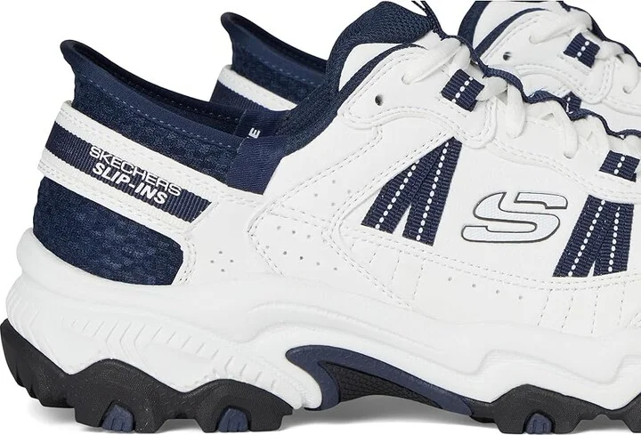 SKECHERS Stamina AT Hands Free Slip-In Sneaker Men's Shoes White/Navy : 6.5 D - Medium, Leather - Image 7