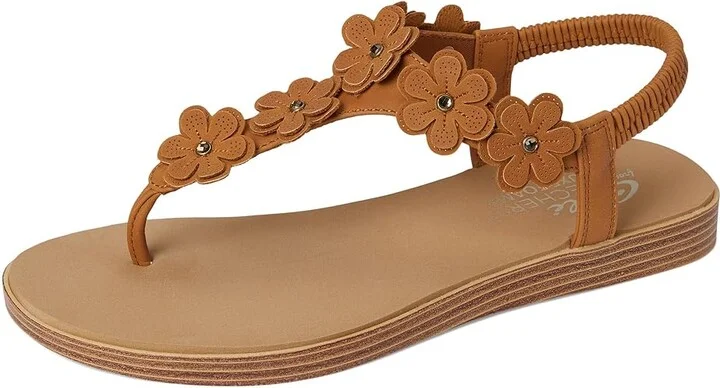SKECHERS Summer Cove - Beach Bloom Women's Sandals Luggage : 11 B - Medium, Rubber - Image 5