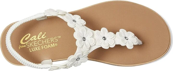 SKECHERS Summer Cove - Beach Bloom Women's Sandals White : 6 B - Medium, Rubber - Image 2