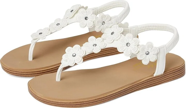 SKECHERS Summer Cove - Beach Bloom Women's Sandals White : 6 B - Medium, Rubber