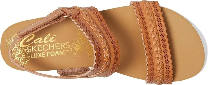 SKECHERS Summers - Coastal Stroll Women's Sandals Tan : 5 B - Medium, Rubber - Image 2