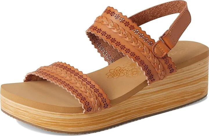 SKECHERS Summers - Coastal Stroll Women's Sandals Tan : 5 B - Medium, Rubber - Image 5