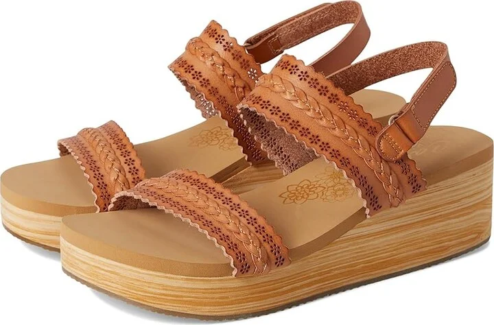 SKECHERS Summers - Coastal Stroll Women's Sandals Tan : 5 B - Medium, Rubber