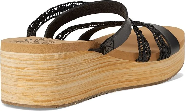 SKECHERS Summers Women's Sandals Black : 7.5 B - Medium, Faux Leather - Image 4