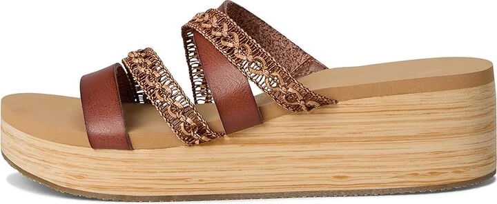 SKECHERS Summers Women's Sandals Luggage : 7 B - Medium, Faux Leather - Image 6