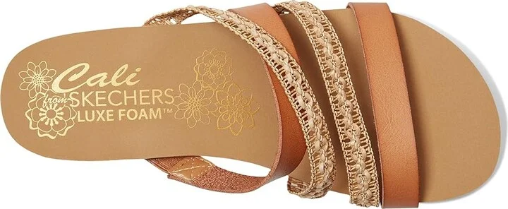SKECHERS Summers Women's Sandals Tan : 8.5 B - Medium, Faux Leather - Image 2