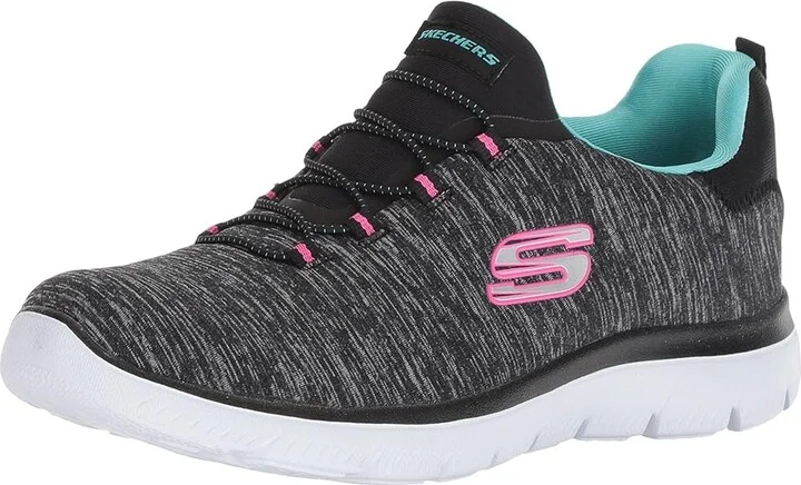 SKECHERS Summit - Quick Getaway Women's Shoes Black/Light Blue : 5 B - Medium - Image 2
