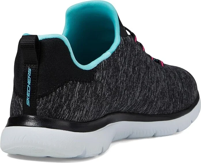 SKECHERS Summit - Quick Getaway Women's Shoes Black/Light Blue : 5 B - Medium - Image 5