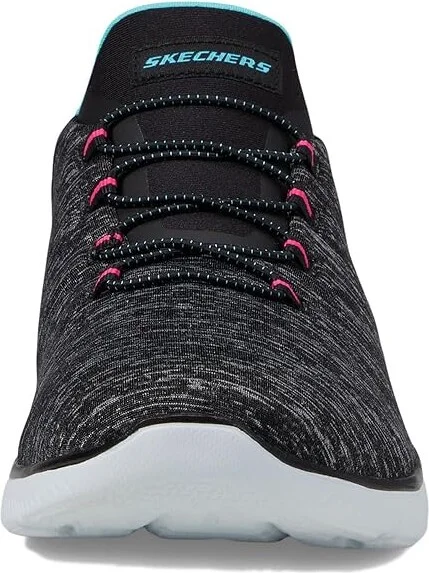 SKECHERS Summit - Quick Getaway Women's Shoes Black/Light Blue : 5 B - Medium - Image 6