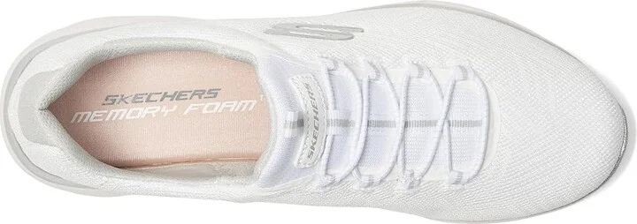SKECHERS Summits Artistry Chic Women's Shoes White Silver : 12 C - Wide, Rubber - Image 2