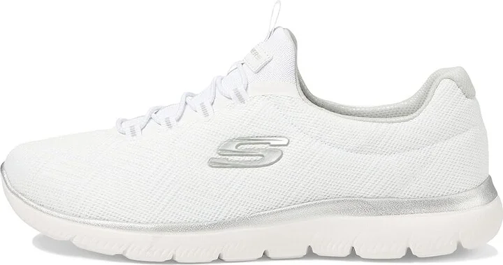 SKECHERS Summits Artistry Chic Women's Shoes White Silver : 12 C - Wide, Rubber - Image 6