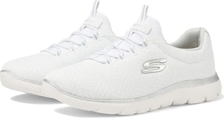 SKECHERS Summits Artistry Chic Women's Shoes White Silver : 12 C - Wide, Rubber