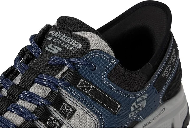 SKECHERS Summits AT Hands Free Slip-In Men's Shoes Grey/Navy : 7.5 D - Medium, Synthetic - Image 7