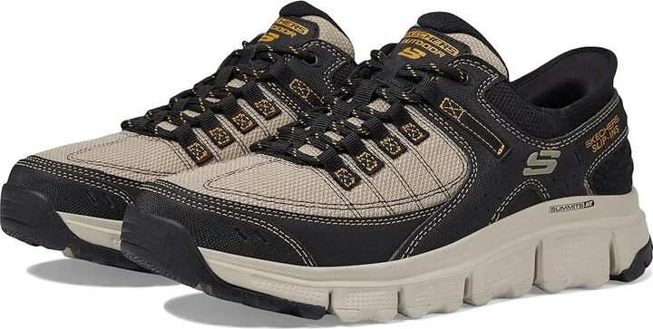 SKECHERS Summits AT Hands Free Slip-In Men's Shoes Taupe/Black : 8 D - Medium, Synthetic