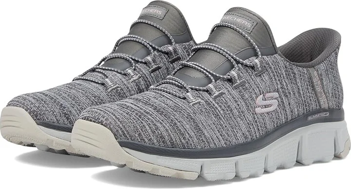 SKECHERS Summits At Sespe Hands Free Slip-Ins Women's Shoes Grey Pink : 5.5 B - Medium, Rubber