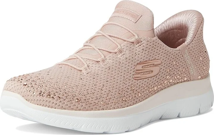 SKECHERS Summits Brilliant Shine Hands Free Slip-INS Women's Shoes Light Mauve : 5 B - Medium, Mesh - Image 5