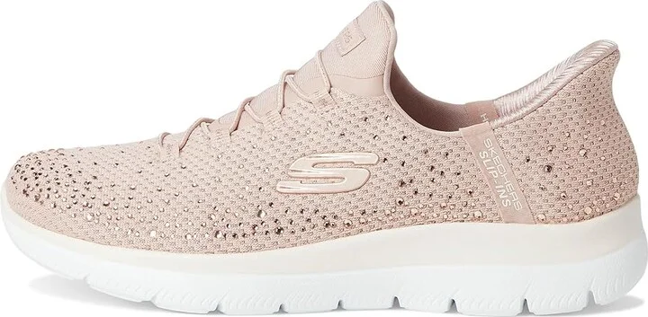 SKECHERS Summits Brilliant Shine Hands Free Slip-INS Women's Shoes Light Mauve : 5 B - Medium, Mesh - Image 6