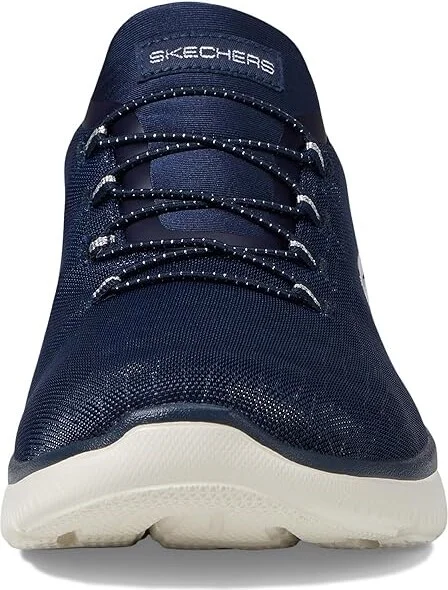 SKECHERS Summits-Classy Night Hands Free Slip-Ins Women's Shoes Navy/Silver : 8.5 B - Medium, Synthetic - Image 5
