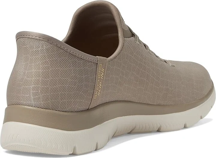 SKECHERS Summits-Classy Night Hands Free Slip-Ins Women's Shoes Taupe/Gold : 8 B - Medium, Synthetic - Image 4