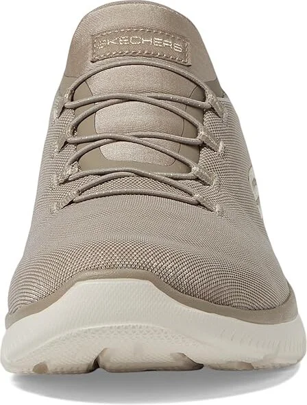 SKECHERS Summits-Classy Night Hands Free Slip-Ins Women's Shoes Taupe/Gold : 8 B - Medium, Synthetic - Image 5