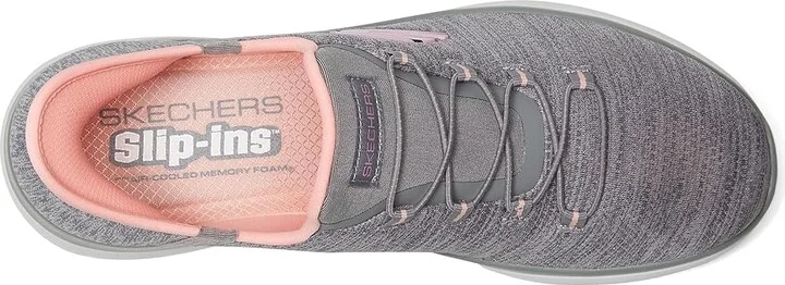 SKECHERS Summits Everyday Set Hands Free Slip-INS Women's Shoes Grey Coral : 9.5 B - Medium - Image 2