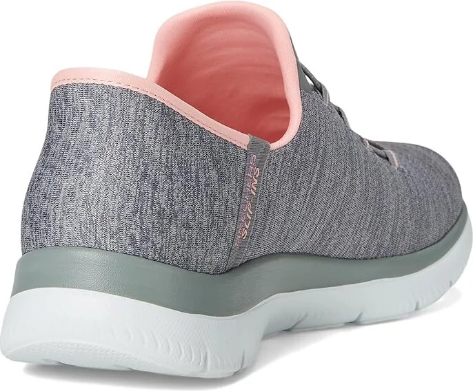 SKECHERS Summits Everyday Set Hands Free Slip-INS Women's Shoes Grey Coral : 9.5 B - Medium - Image 4