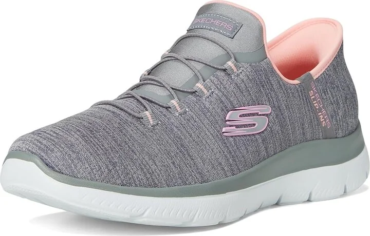 SKECHERS Summits Everyday Set Hands Free Slip-INS Women's Shoes Grey Coral : 9.5 B - Medium - Image 5