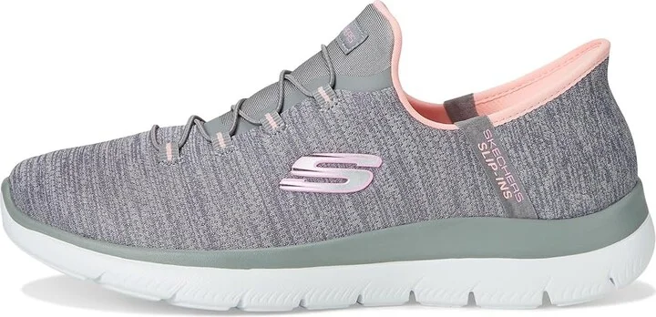 SKECHERS Summits Everyday Set Hands Free Slip-INS Women's Shoes Grey Coral : 9.5 B - Medium - Image 6