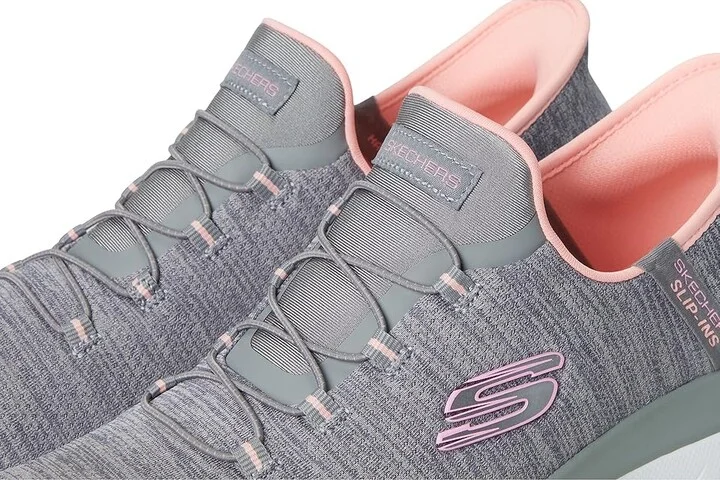 SKECHERS Summits Everyday Set Hands Free Slip-INS Women's Shoes Grey Coral : 9.5 B - Medium - Image 7