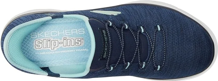 SKECHERS Summits Everyday Set Hands Free Slip-INS Women's Shoes Navy Aqua : 13 B - Medium - Image 2