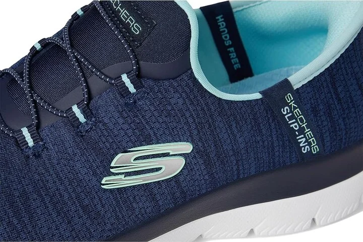 SKECHERS Summits Everyday Set Hands Free Slip-INS Women's Shoes Navy Aqua : 13 B - Medium - Image 7