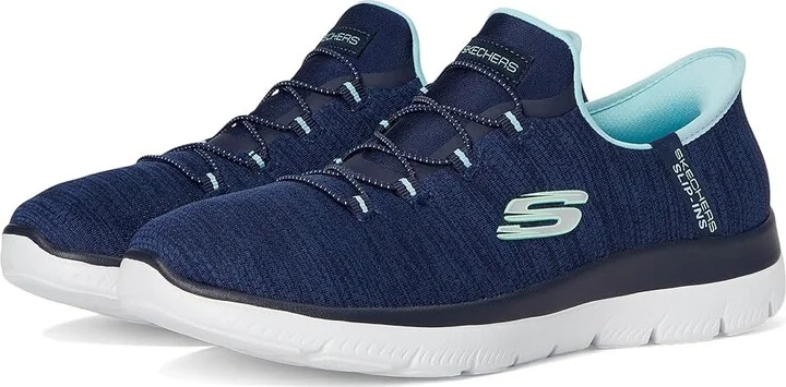 SKECHERS Summits Everyday Set Hands Free Slip-INS Women's Shoes Navy Aqua : 13 B - Medium