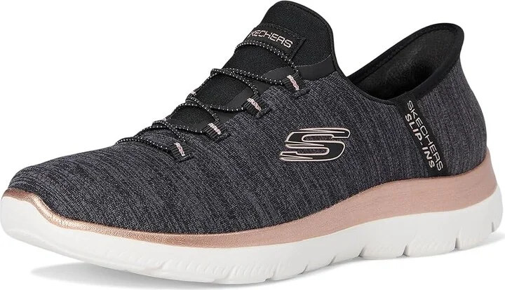 SKECHERS Summits Hands Free Slip-INS Women's Shoes Black Rose Gold : 6.5 C - Wide, Synthetic - Image 5