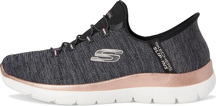 SKECHERS Summits Hands Free Slip-INS Women's Shoes Black Rose Gold : 6.5 C - Wide, Synthetic - Image 6