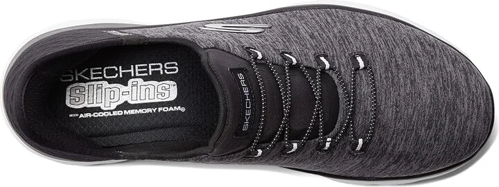 SKECHERS Summits - Hands Free Slip-Ins Women's Shoes Black/White : 5 B - Medium, Textile - Image 2