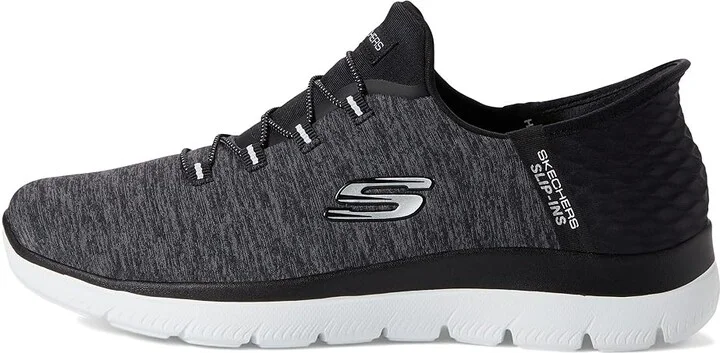 SKECHERS Summits - Hands Free Slip-Ins Women's Shoes Black/White : 5 B - Medium, Textile - Image 6