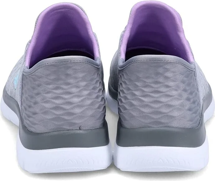 SKECHERS Summits - Hands Free Slip-Ins Women's Shoes Gray/Mint : 8.5 B - Medium, Textile - Image 4
